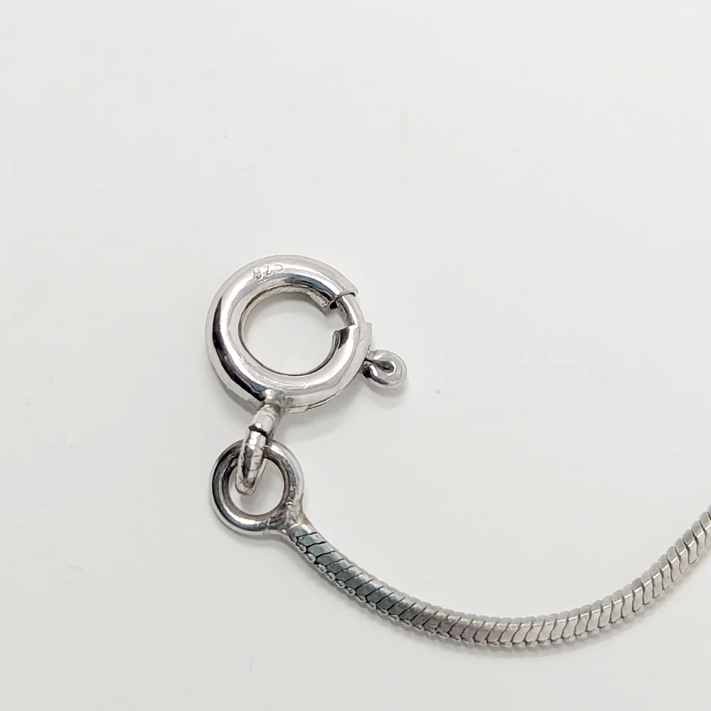 New sterling silver 925 charm dangle pendant necklace heart love ball oval - Picture 3 of 6